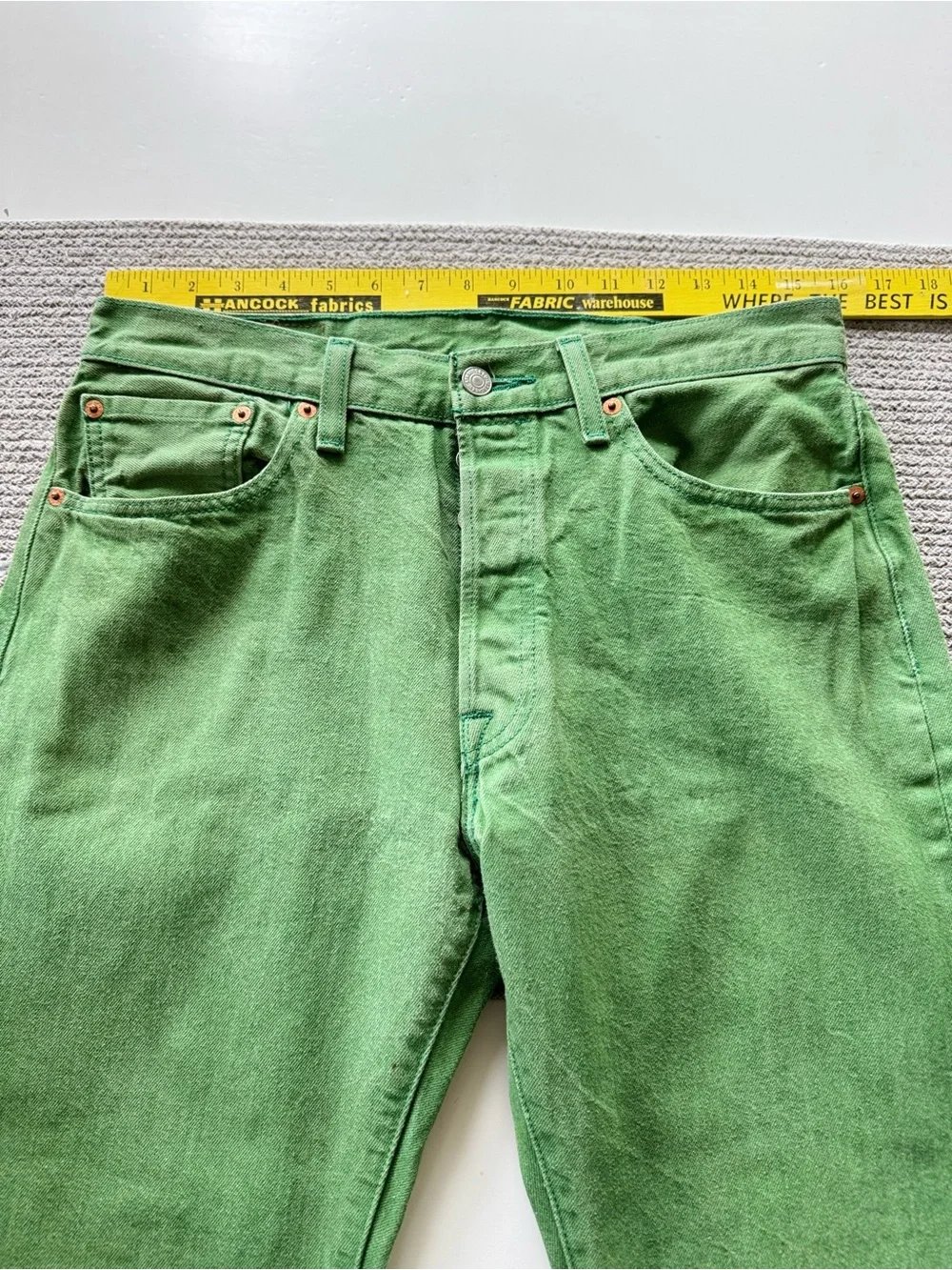 Levi’s 501 Green Denim Jeans Size 33 x 30